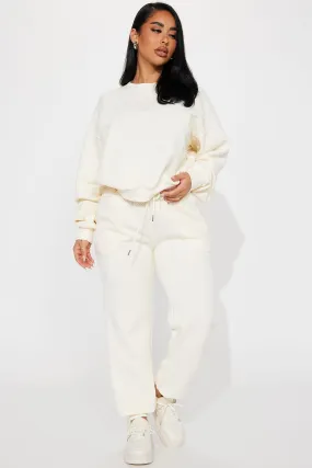 Annabelle Textured Sweatsuit - Cream