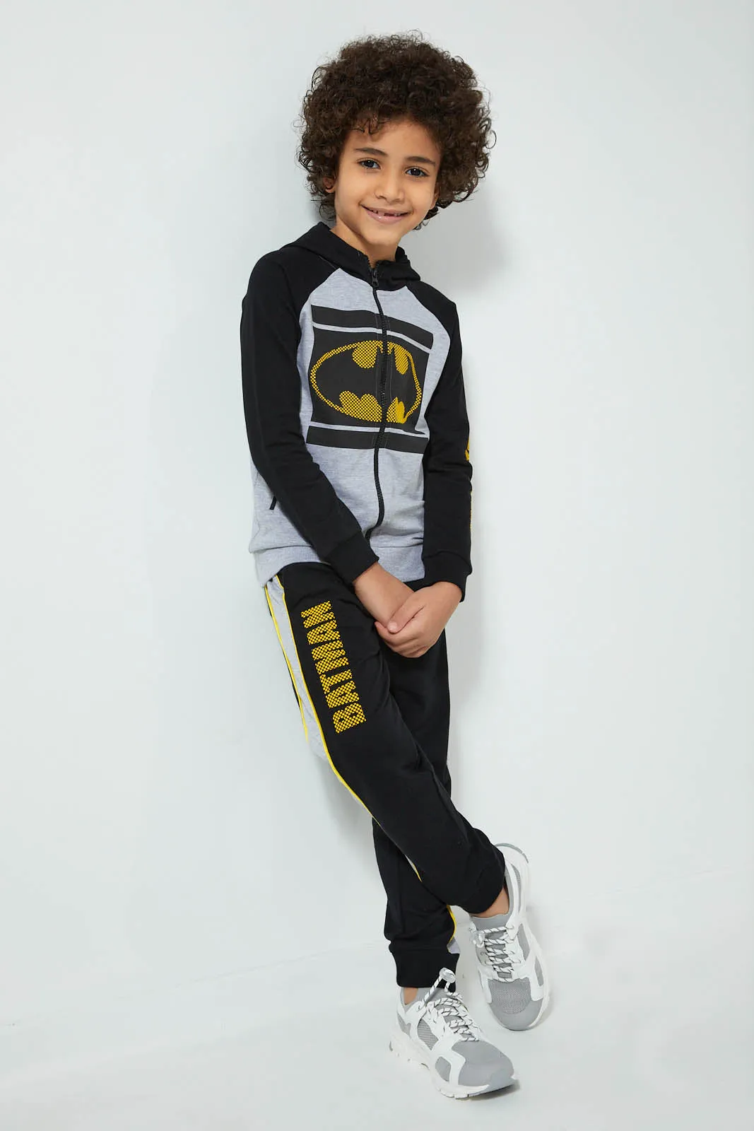 Black And Grey Batman Jog Suit (2 Piece)