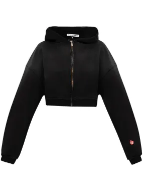 Cropped Zip Up Hoodie