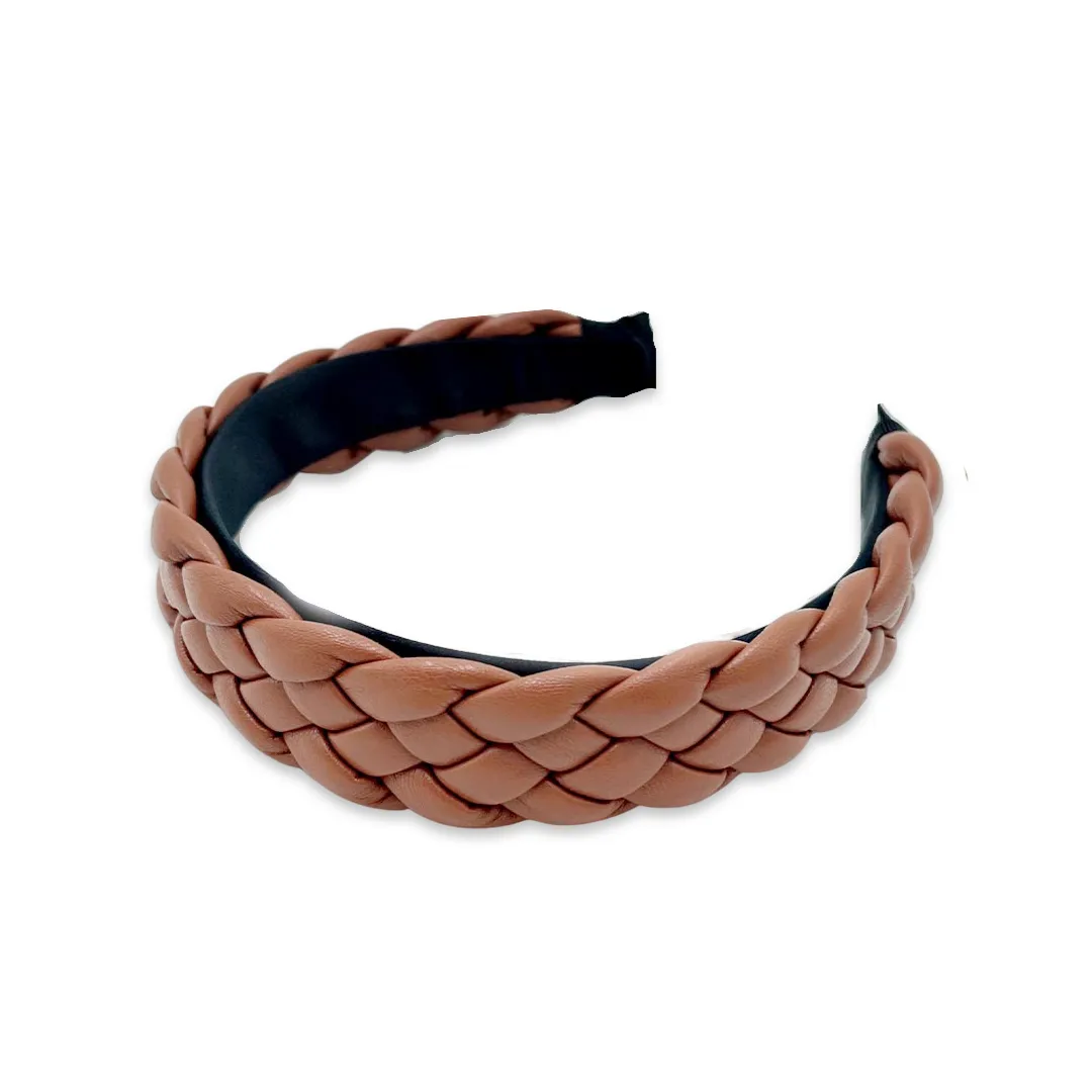 Faux Leather Padded Headband