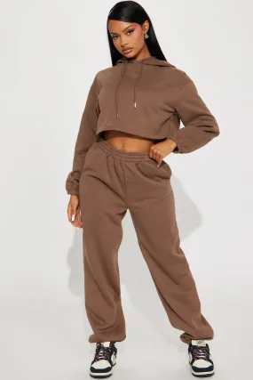 Find Out Fleece Jogger Set - Mocha