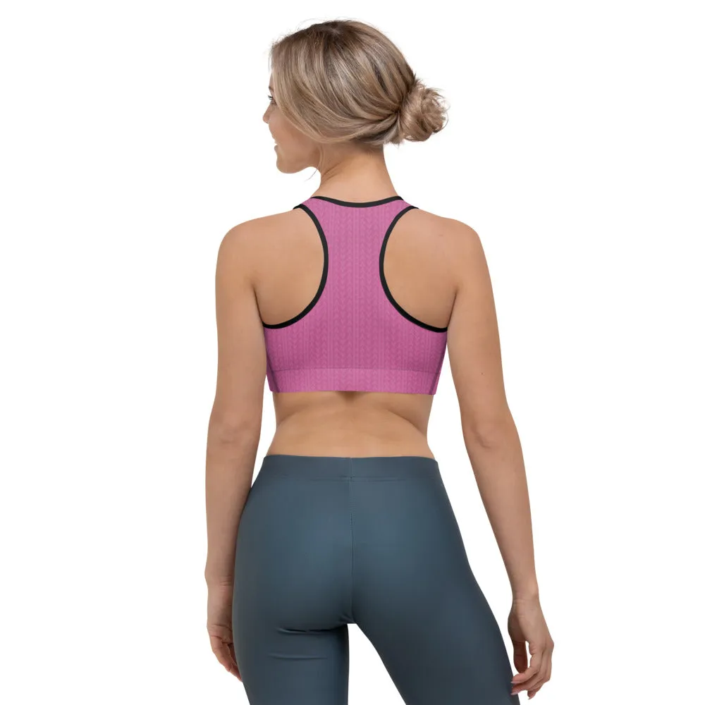 Fuchsia Bloom Sports Bra