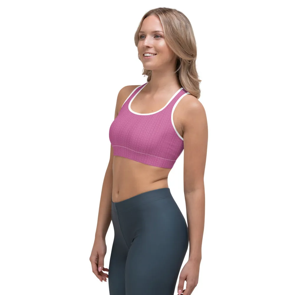 Fuchsia Bloom Sports Bra