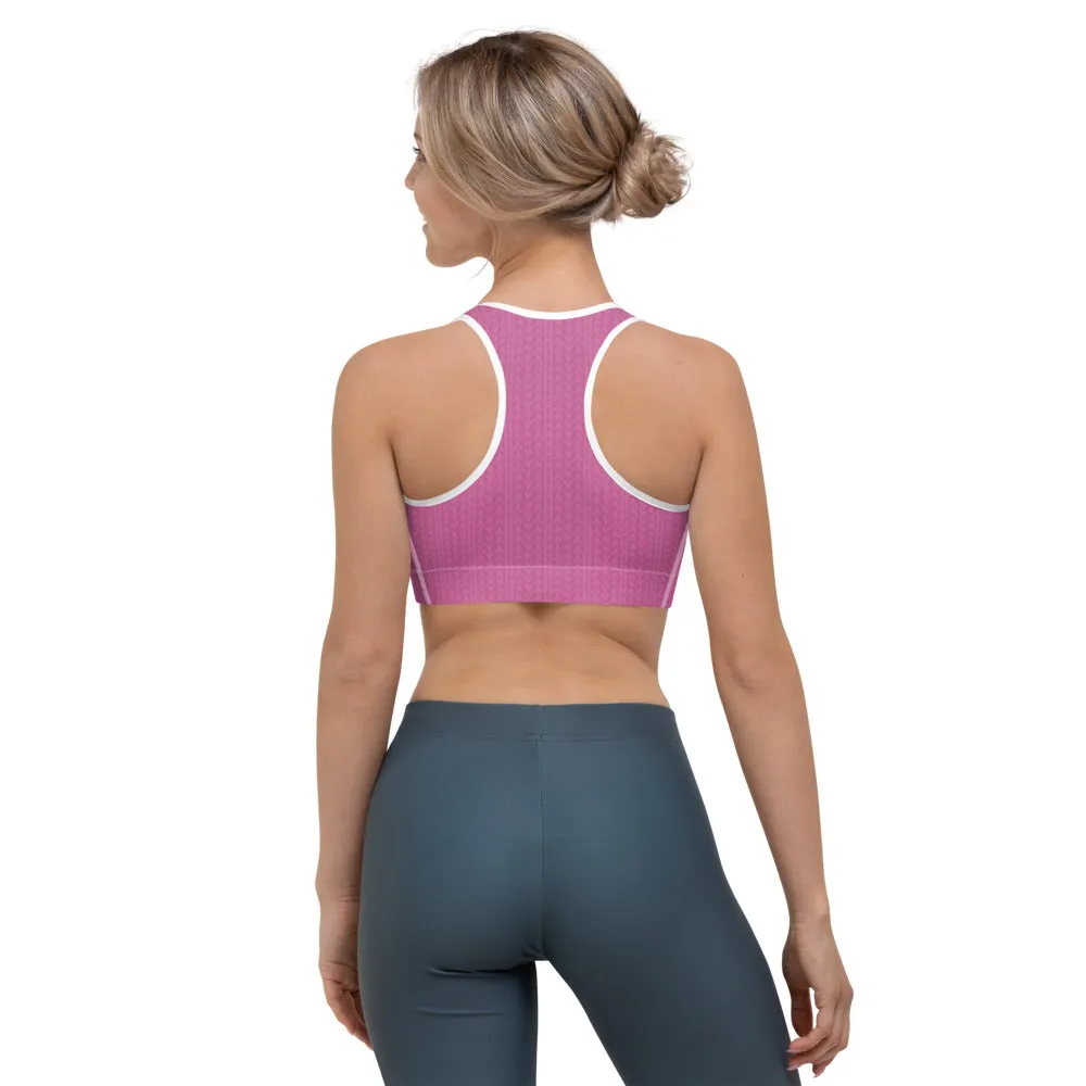 Fuchsia Bloom Sports Bra