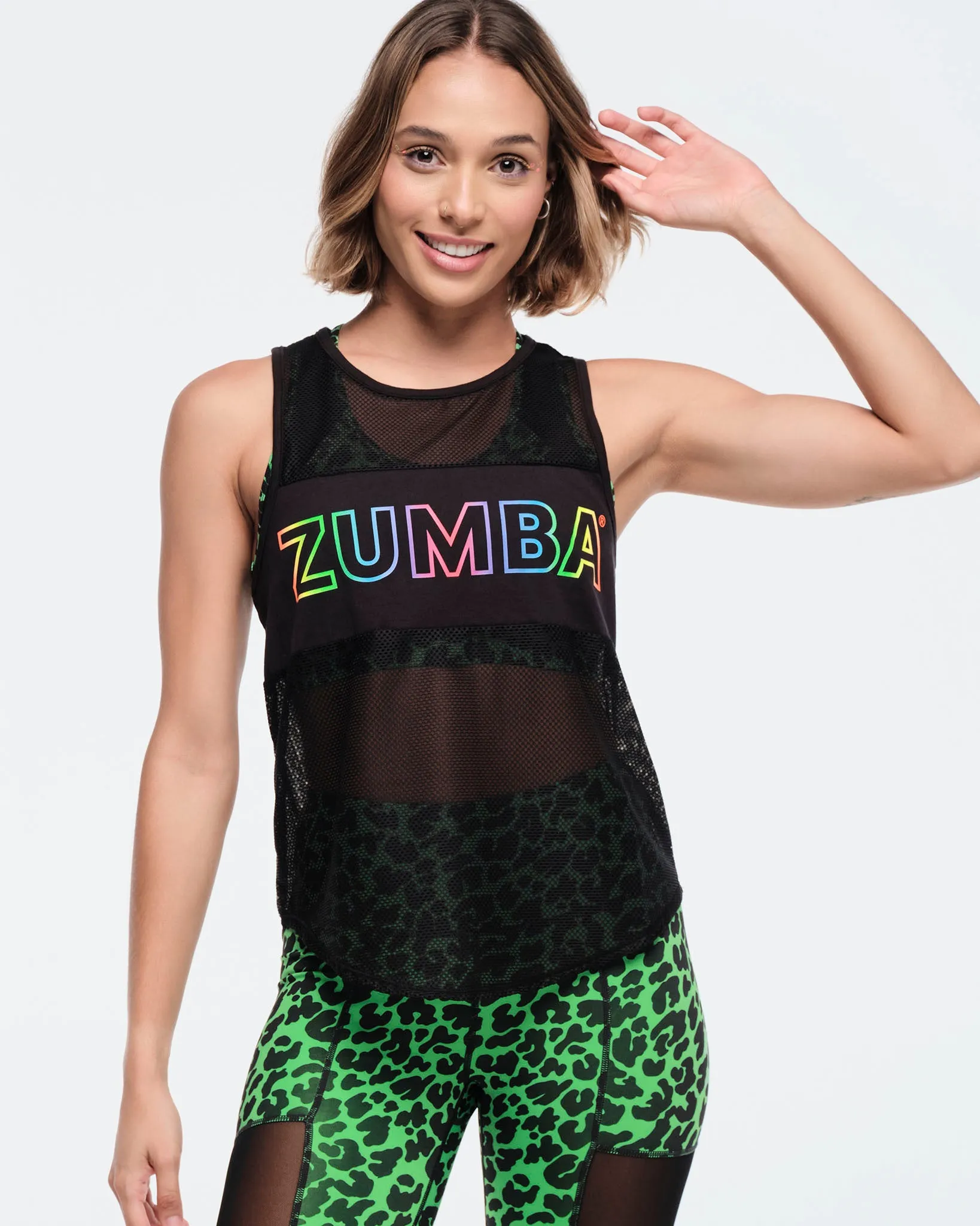 Funscape Mesh Tank - Bold Black