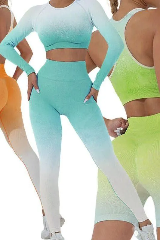 Gradient Seamless Yoga Sets