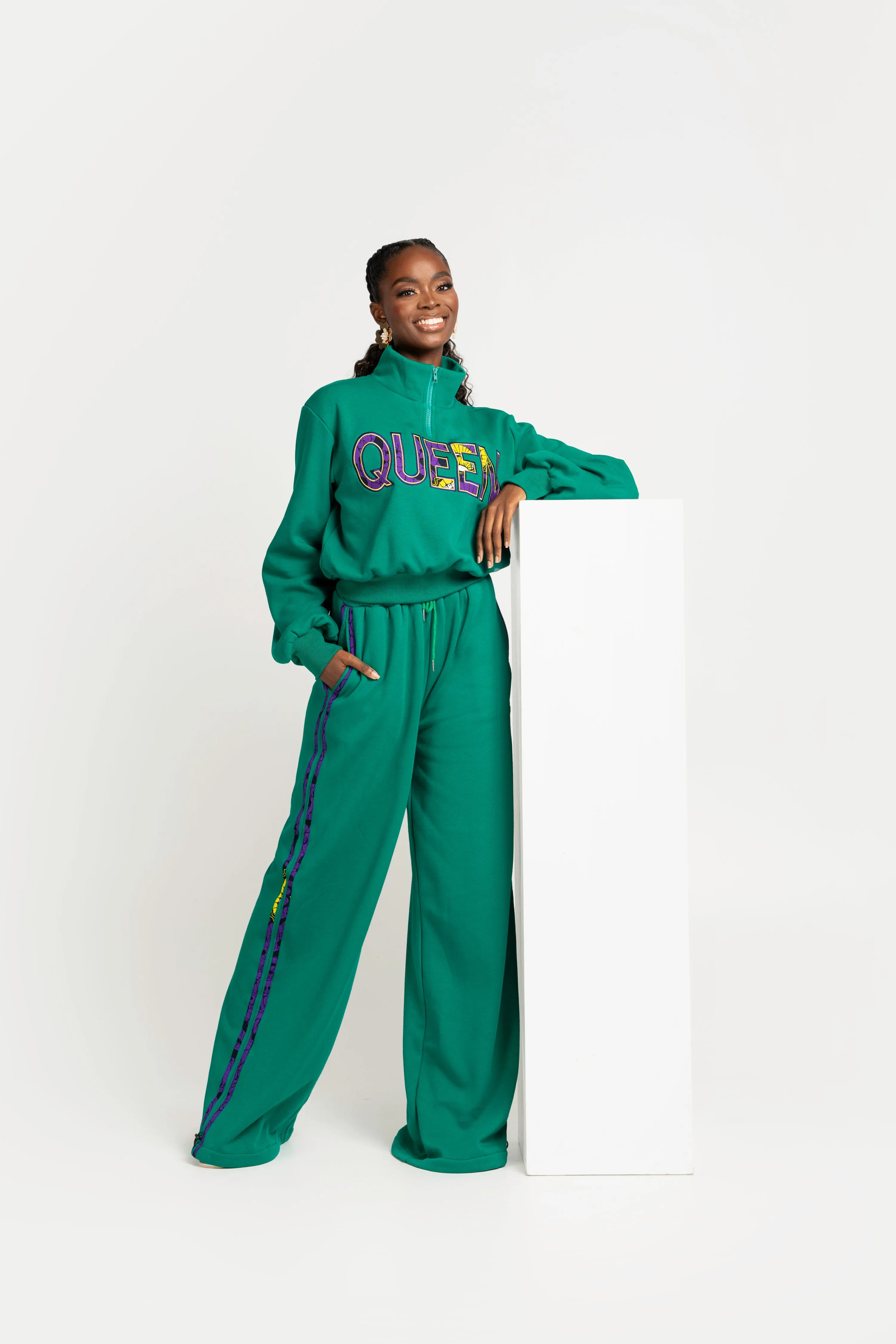 GREEN QUEEN Plush fleece JOGGER Set