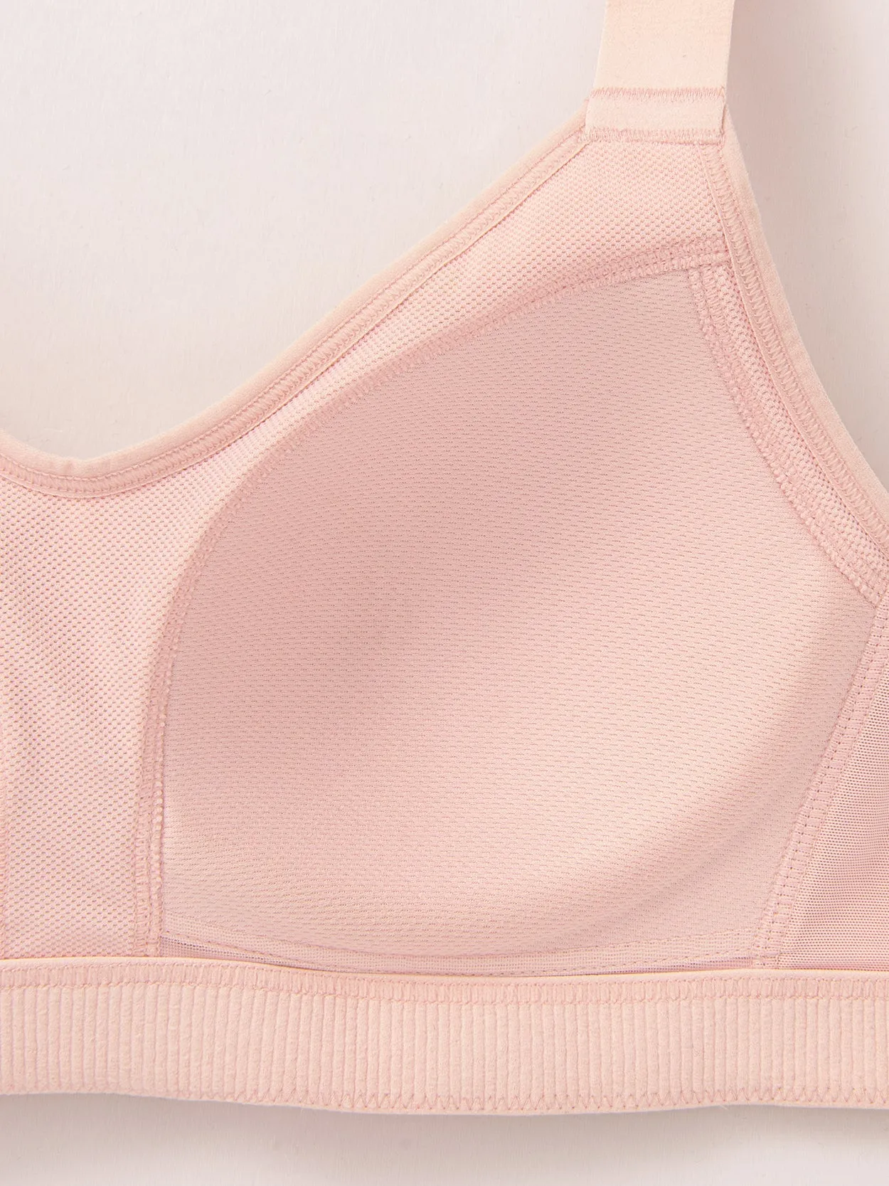 High Impact Sparkly Padded Racerback Bras Pink