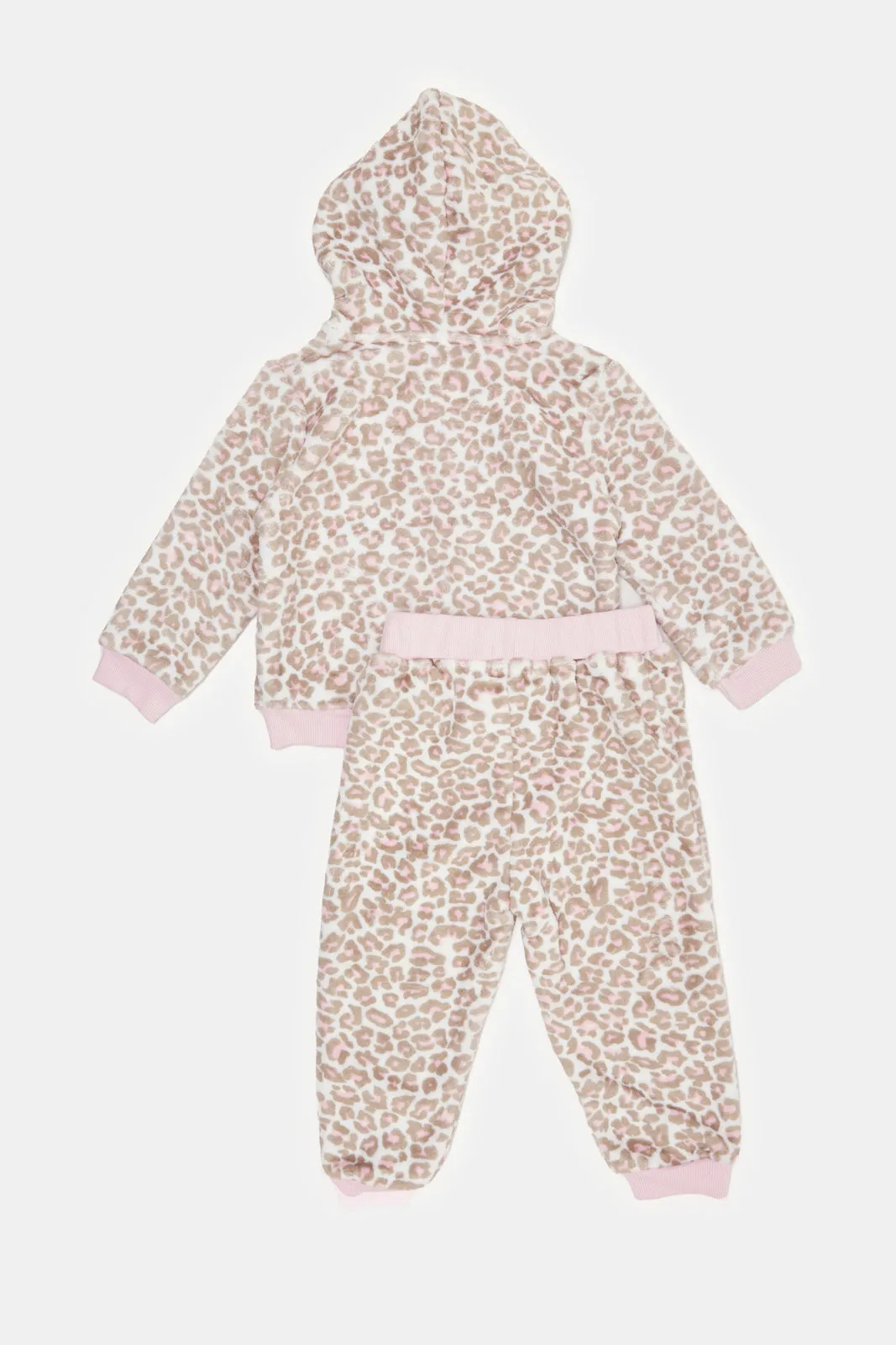 Infant Girls Ivory Animal Printed Jogger Set (2 Piece)