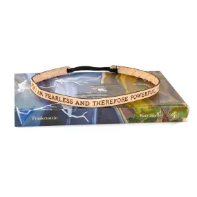 Mary Shelley Leather Quote Headband