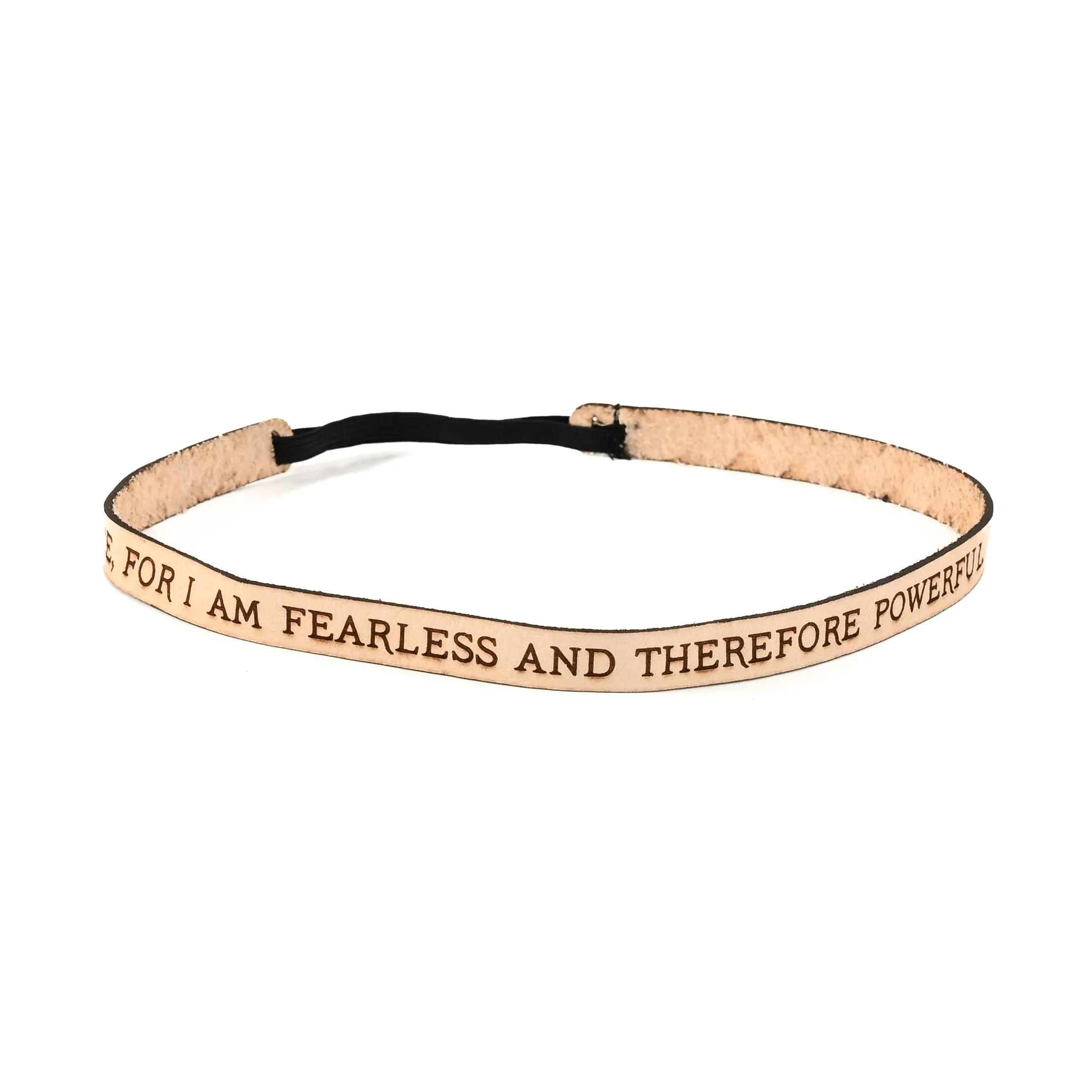 Mary Shelley Leather Quote Headband