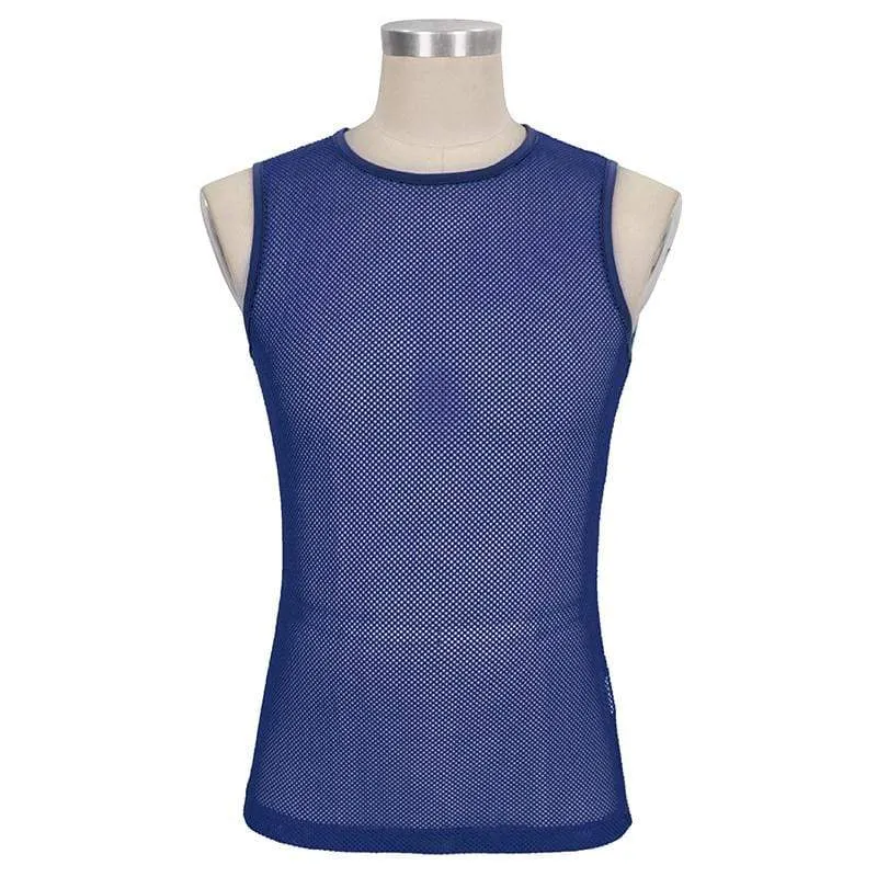 Men's Gothic Sheer Mesh Tank Tops