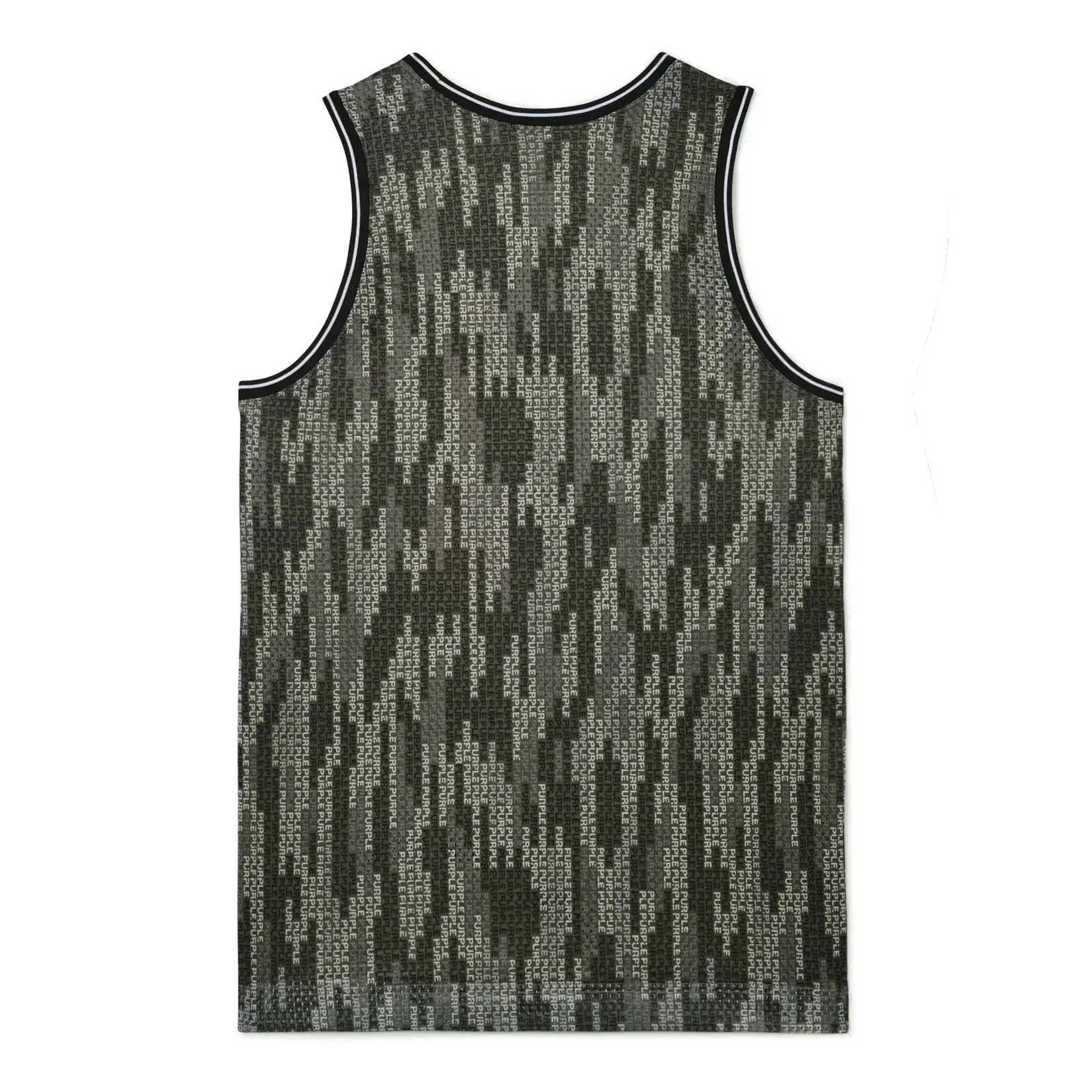 Purple Brand P114 Text Camo Athletic Mesh Tank