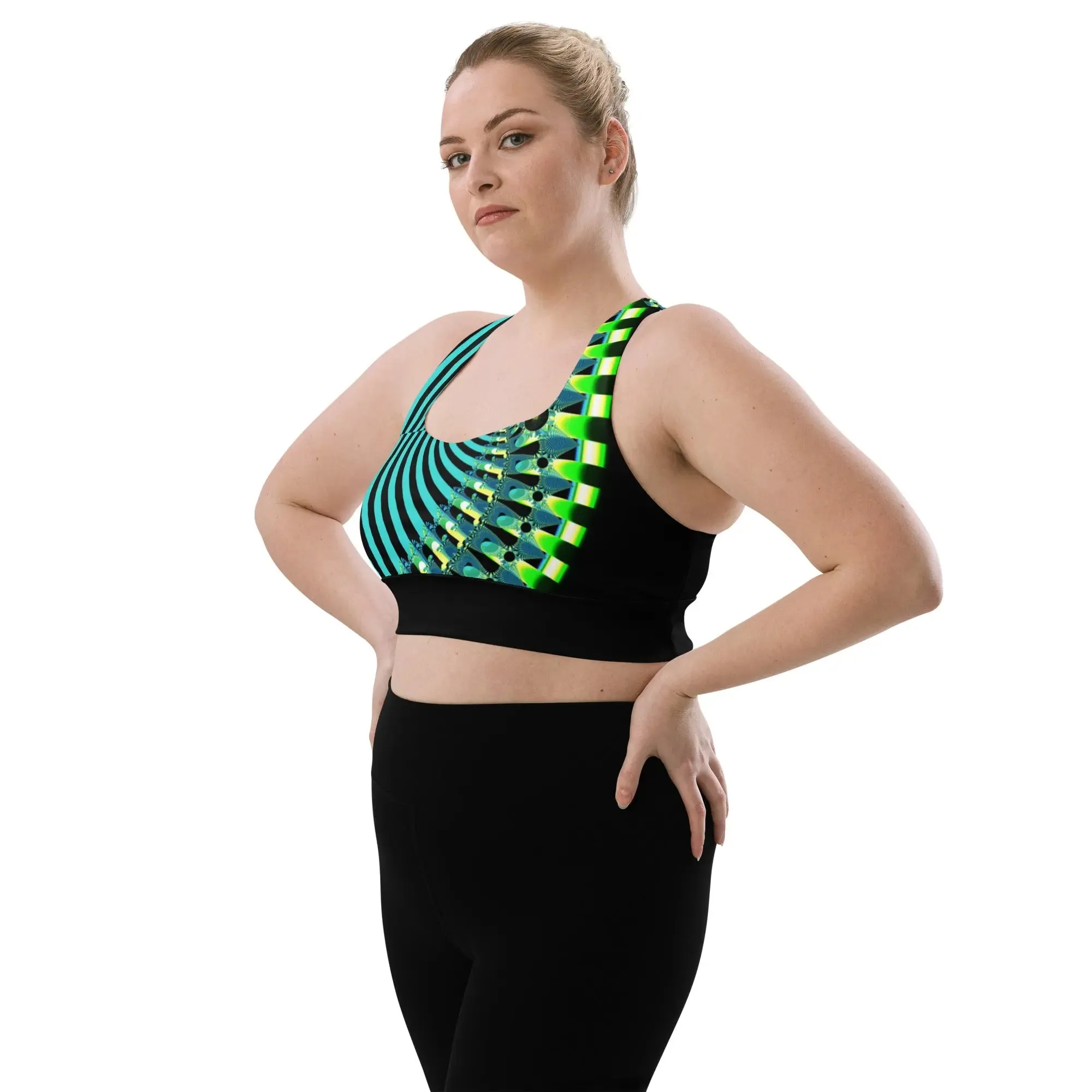 "Happy Stripes" Collection - Longline Sports Bra