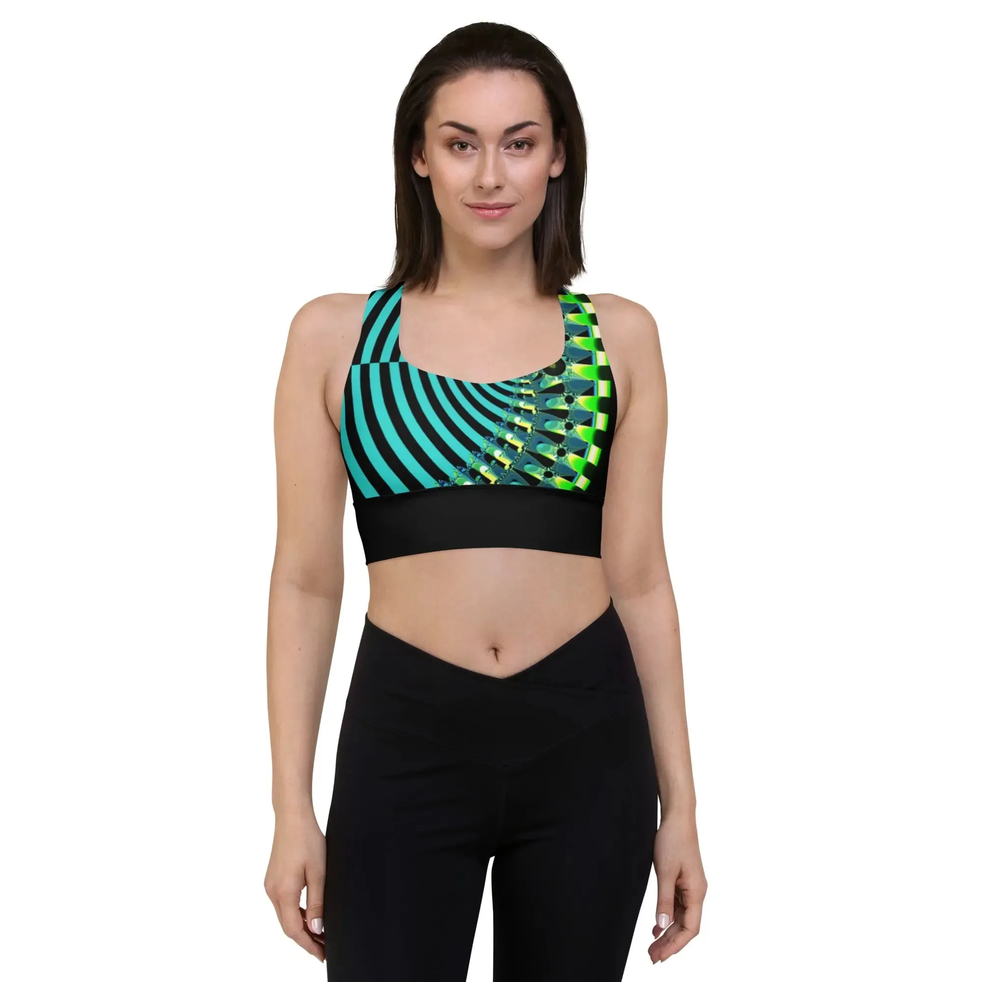 "Happy Stripes" Collection - Longline Sports Bra