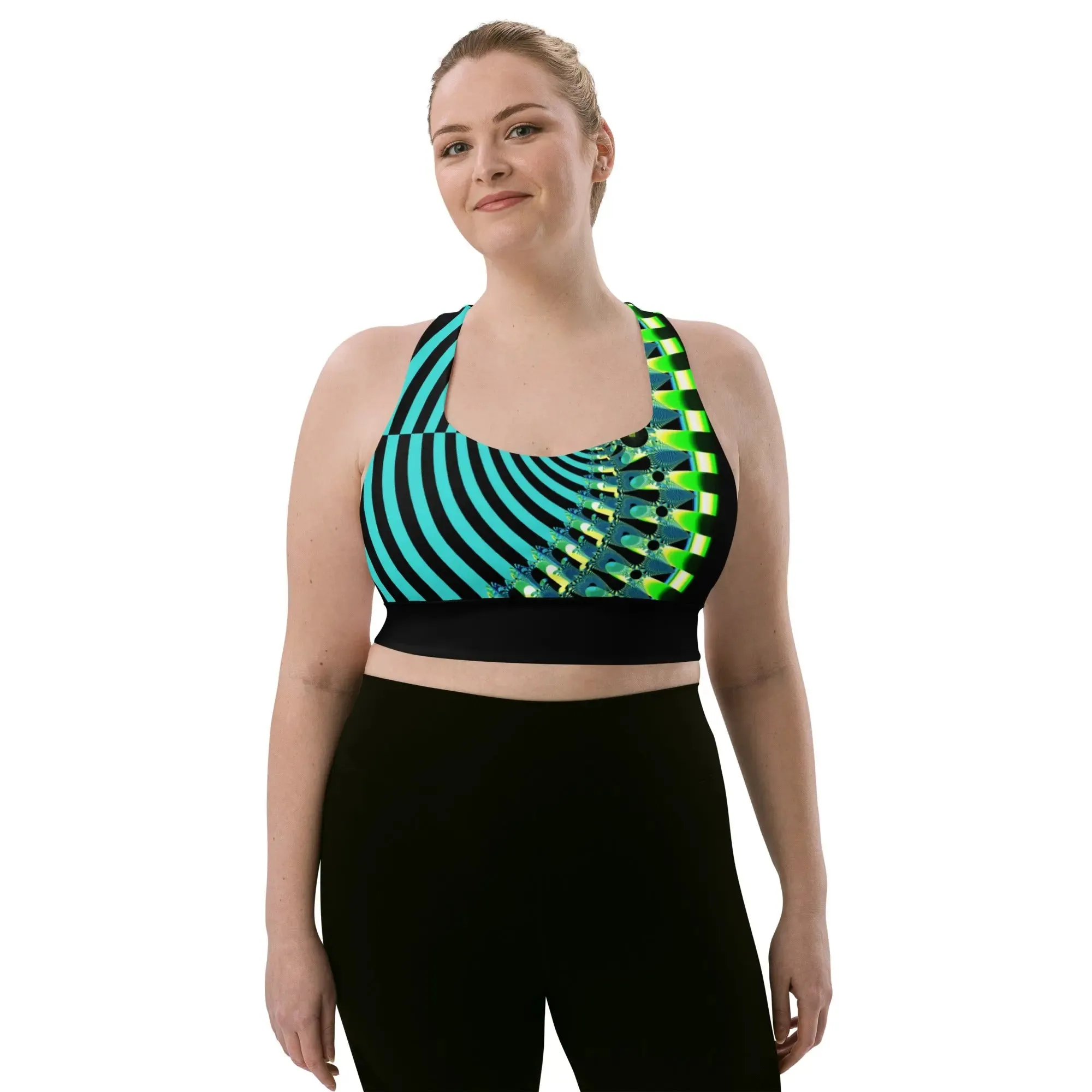 "Happy Stripes" Collection - Longline Sports Bra