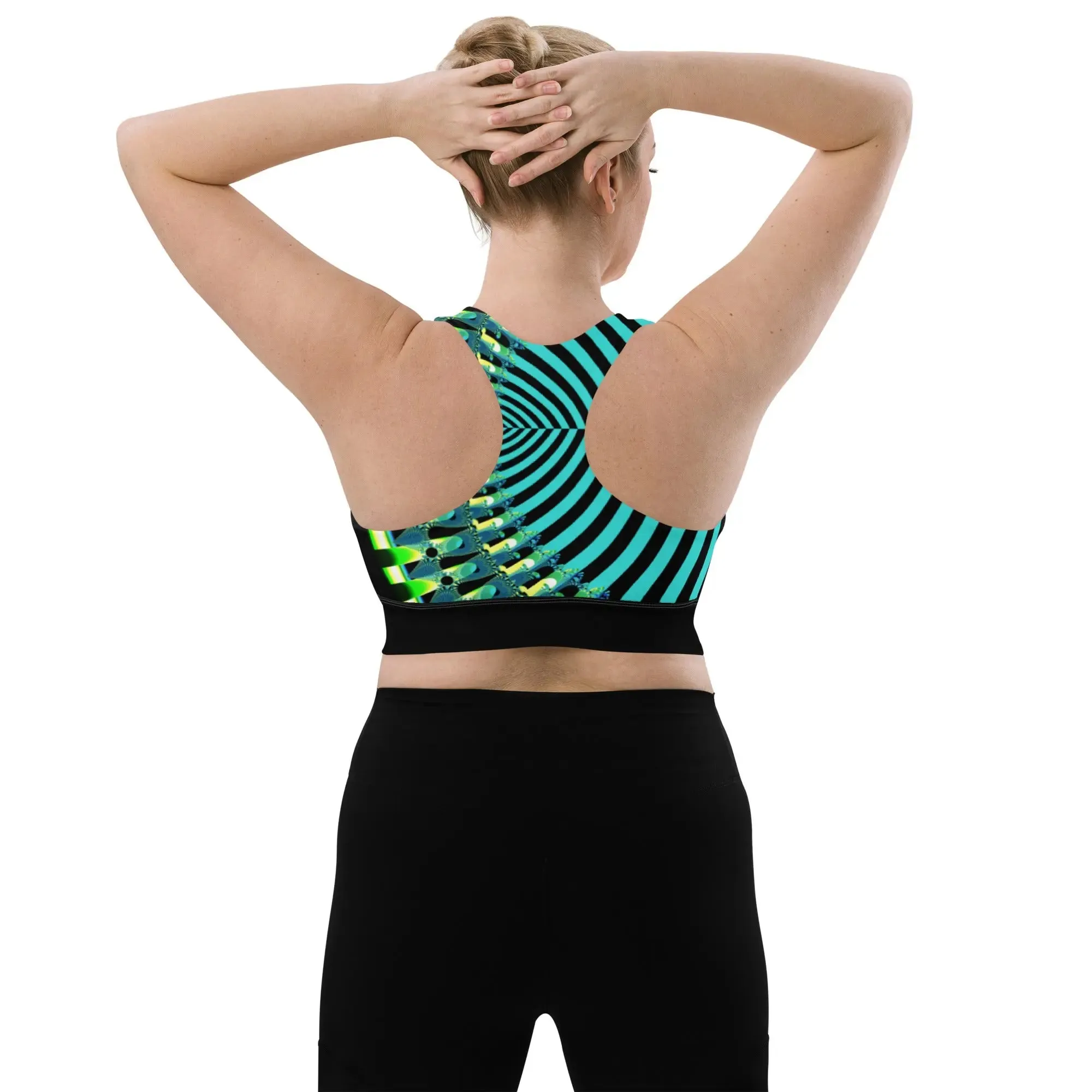 "Happy Stripes" Collection - Longline Sports Bra