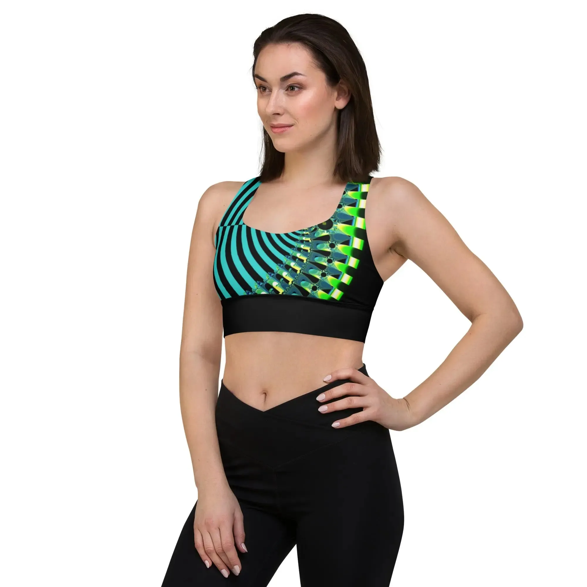 "Happy Stripes" Collection - Longline Sports Bra