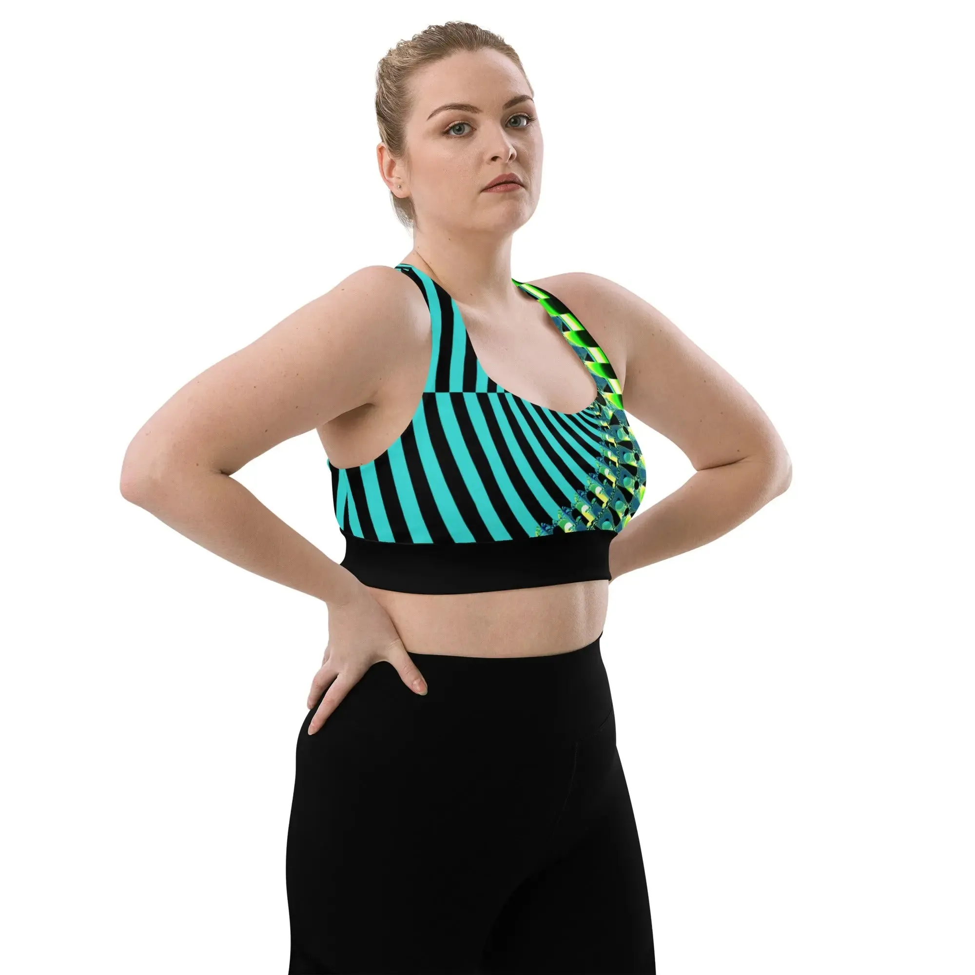 "Happy Stripes" Collection - Longline Sports Bra