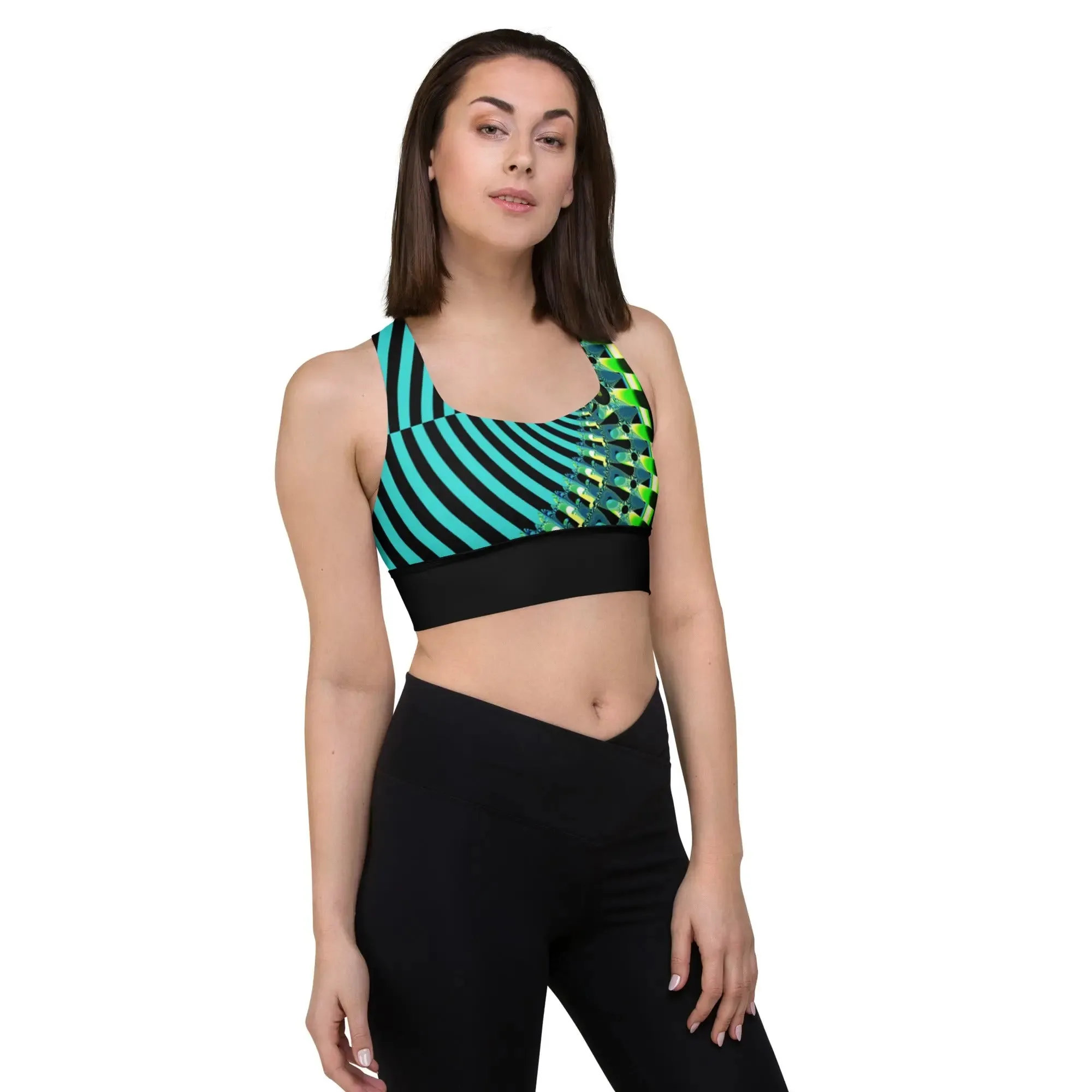 "Happy Stripes" Collection - Longline Sports Bra