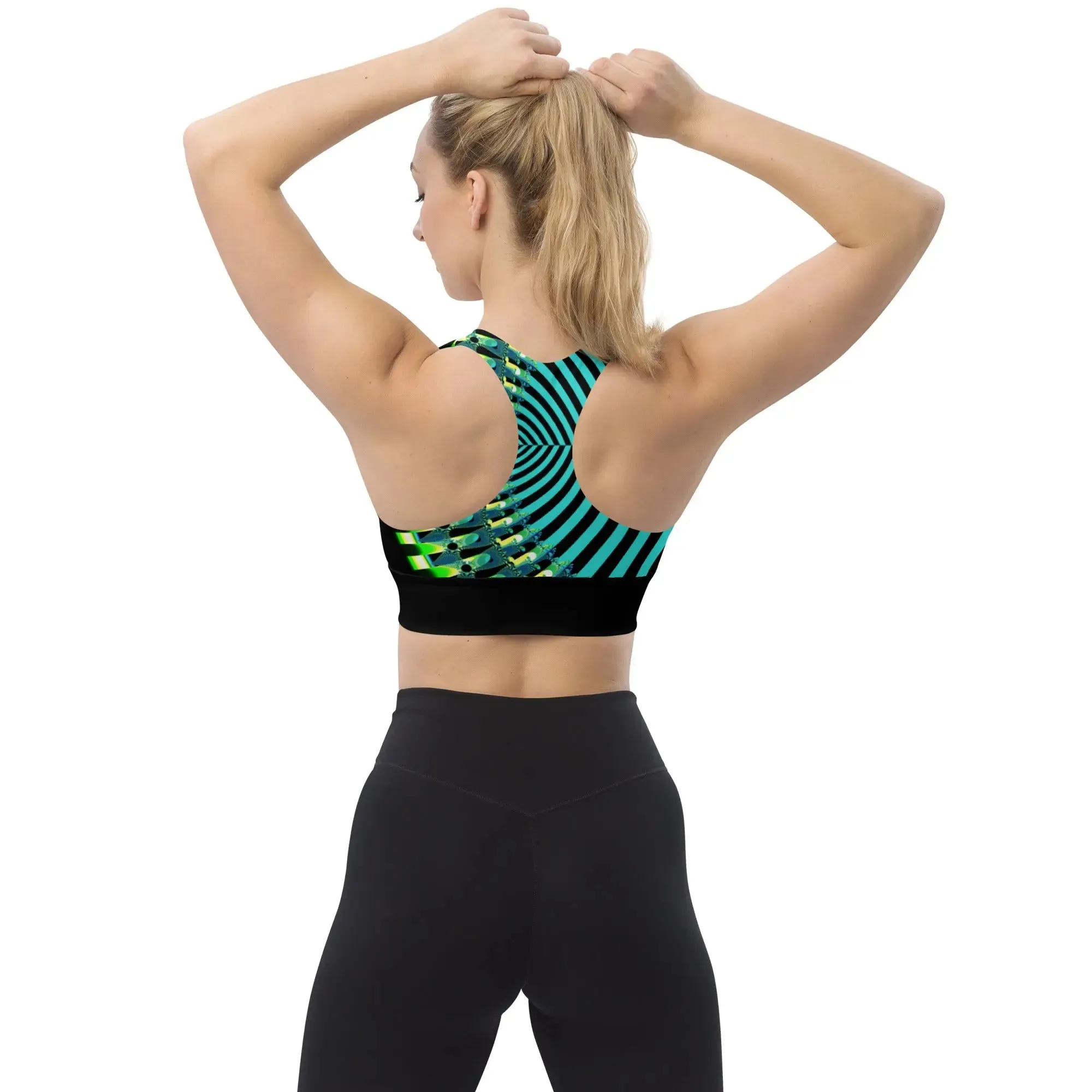 "Happy Stripes" Collection - Longline Sports Bra