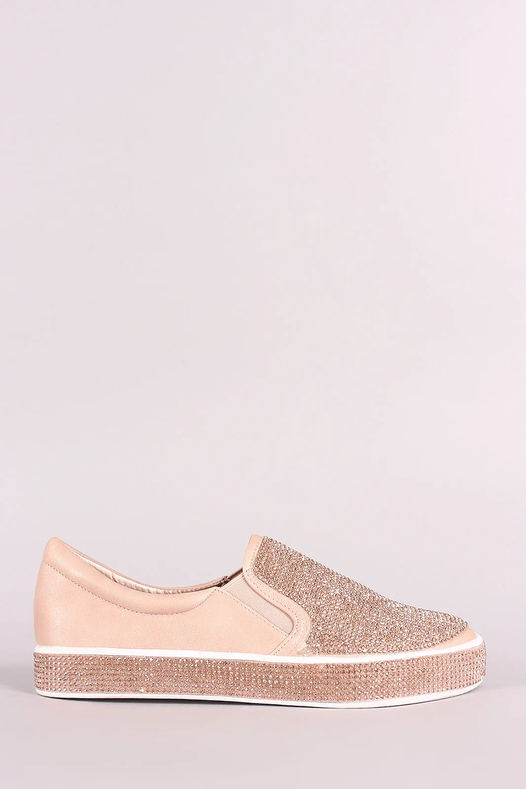 Rhinestone Embellished Slip-On Sneaker