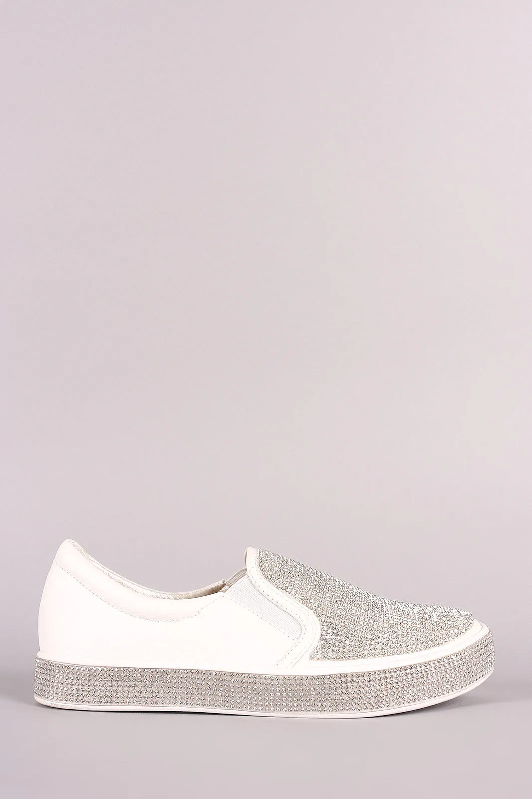 Rhinestone Embellished Slip-On Sneaker