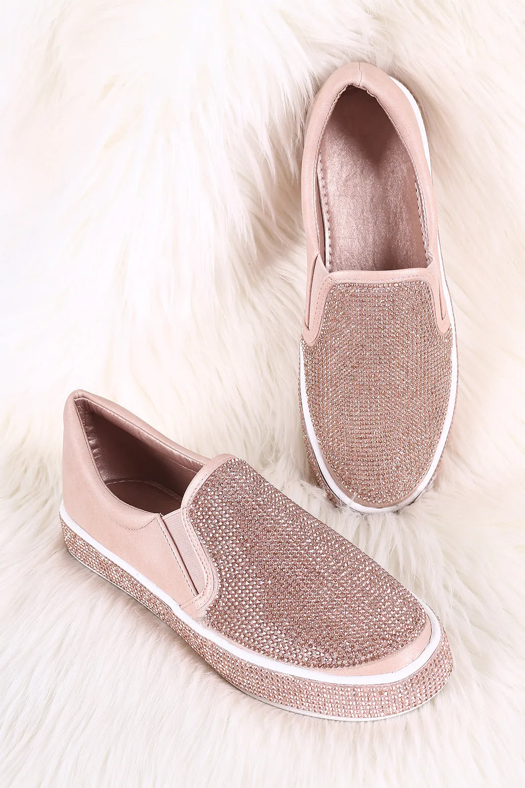 Rhinestone Embellished Slip-On Sneaker