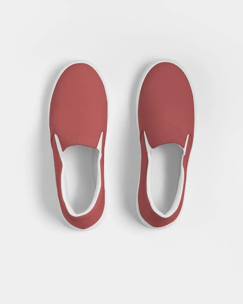 Shaded Midtone Red Slip-On Canvas Sneakers | Women's | C0M80Y60K30