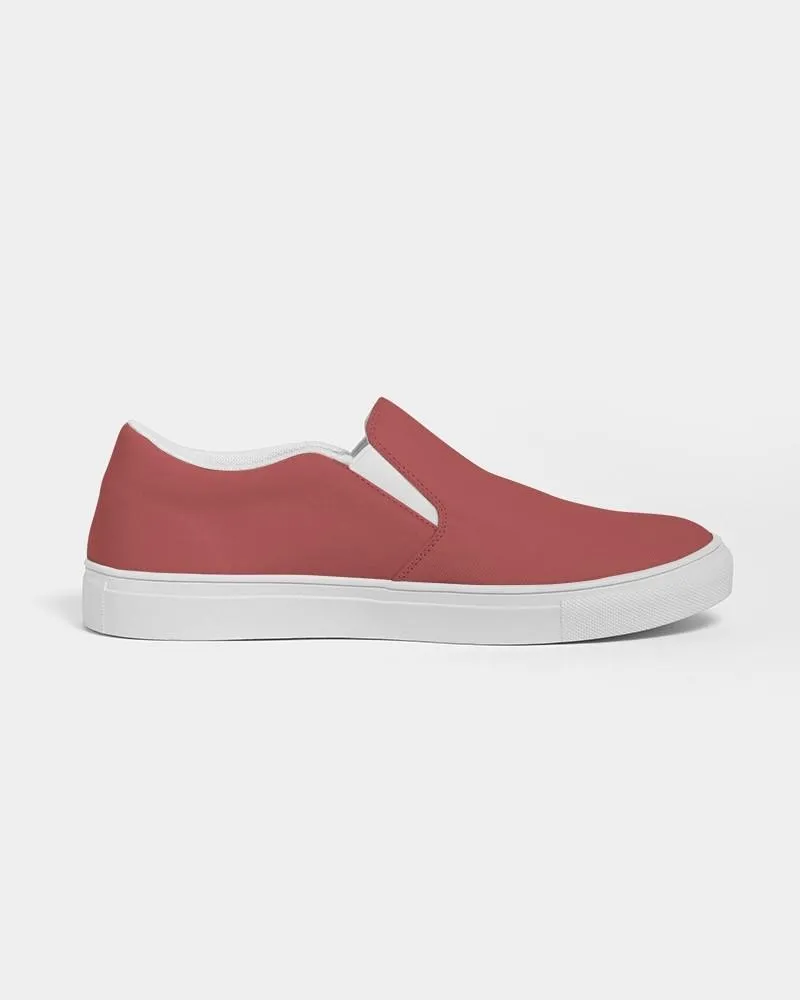 Shaded Midtone Red Slip-On Canvas Sneakers | Women's | C0M80Y60K30