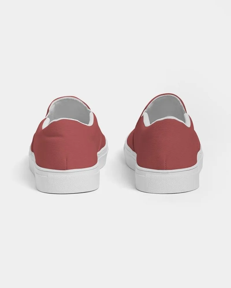 Shaded Midtone Red Slip-On Canvas Sneakers | Women's | C0M80Y60K30