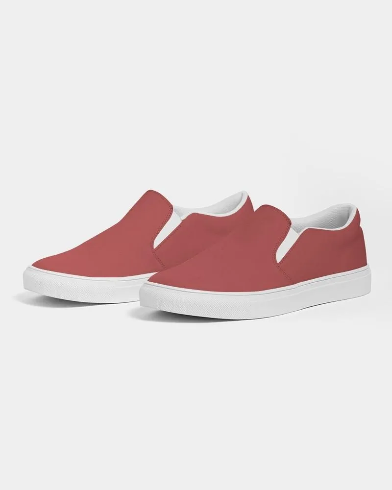 Shaded Midtone Red Slip-On Canvas Sneakers | Women's | C0M80Y60K30