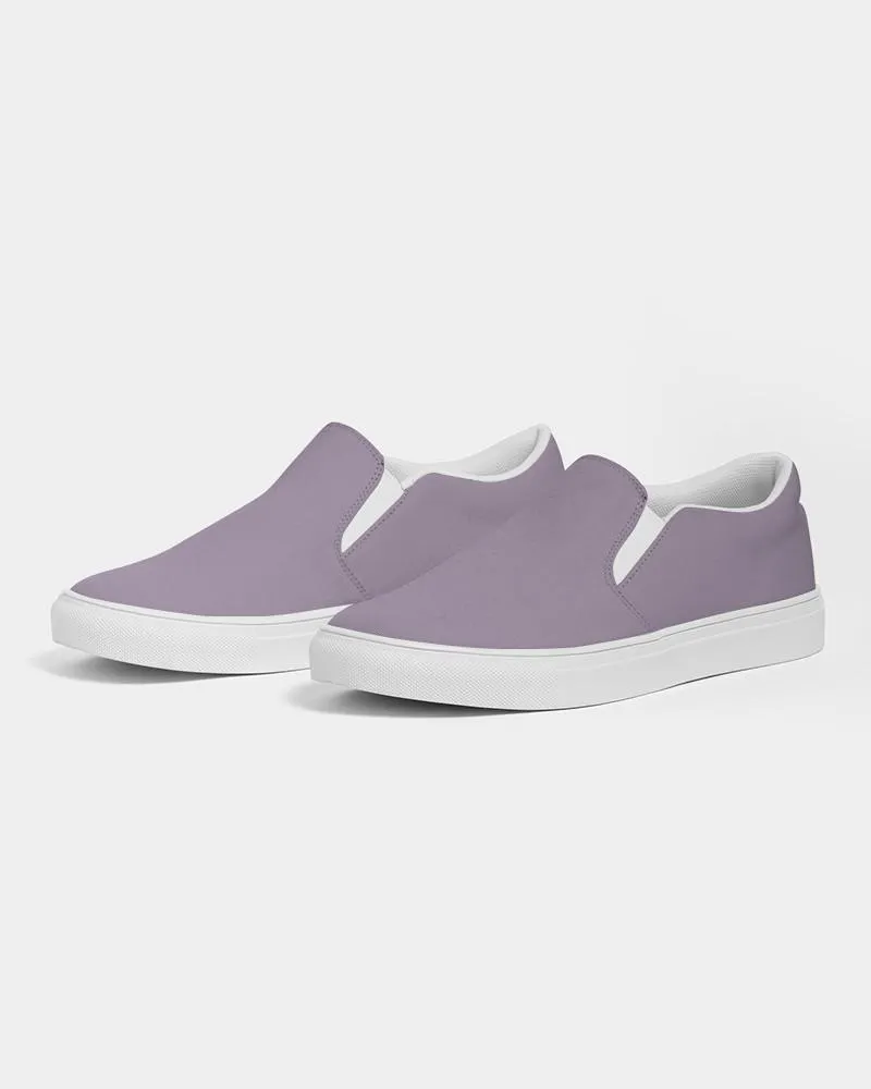 Shaded Pale Pastel Purple Gray Slip-On Canvas Sneakers | Women's | C15M30Y0K30