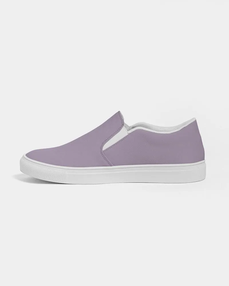 Shaded Pale Pastel Purple Gray Slip-On Canvas Sneakers | Women's | C15M30Y0K30