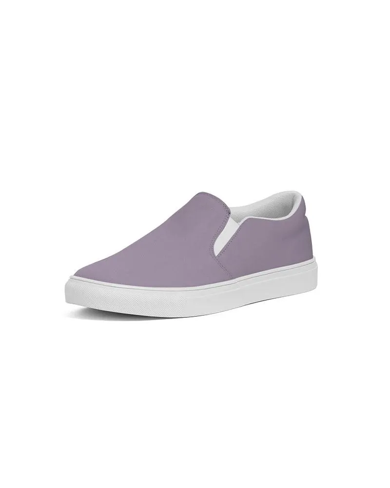 Shaded Pale Pastel Purple Gray Slip-On Canvas Sneakers | Women's | C15M30Y0K30