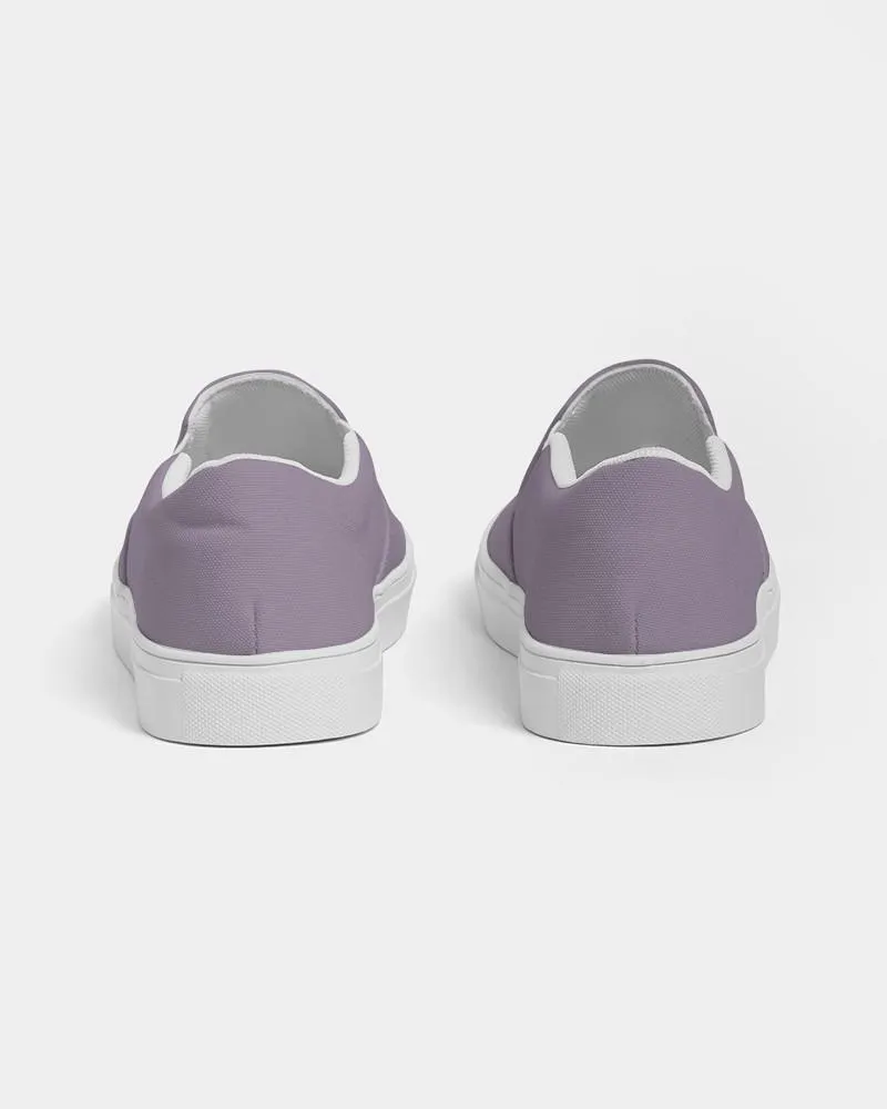 Shaded Pale Pastel Purple Gray Slip-On Canvas Sneakers | Women's | C15M30Y0K30