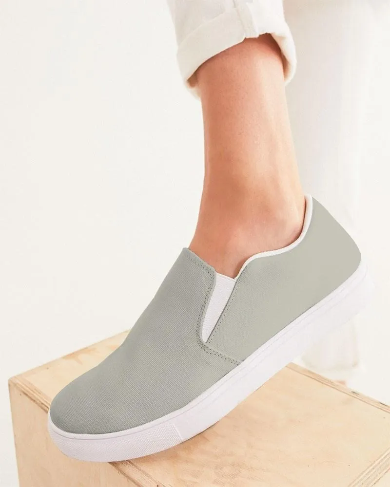 Shaded Pale Yellow Gray Slip-On Canvas Sneakers | Women's | C0M0Y10K30