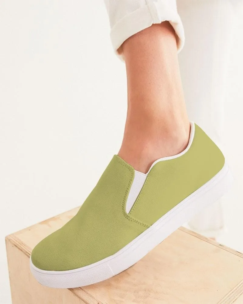 Shaded Pastel Yellow Slip-On Canvas Sneakers | Women's | C0M0Y60K30