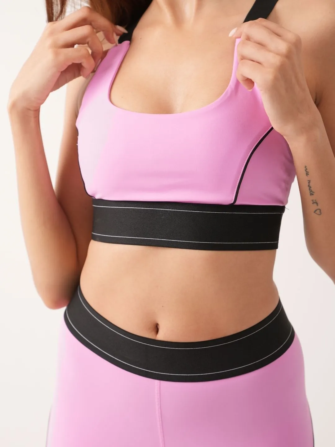 Stellar Sports Bra in Cupcake Pink