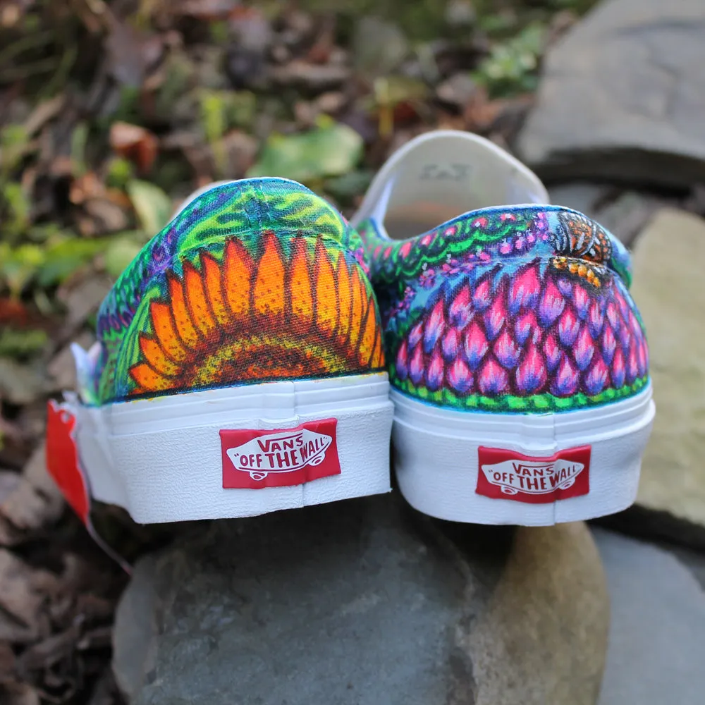 Sunflower custom Vans Slip On Sneakers