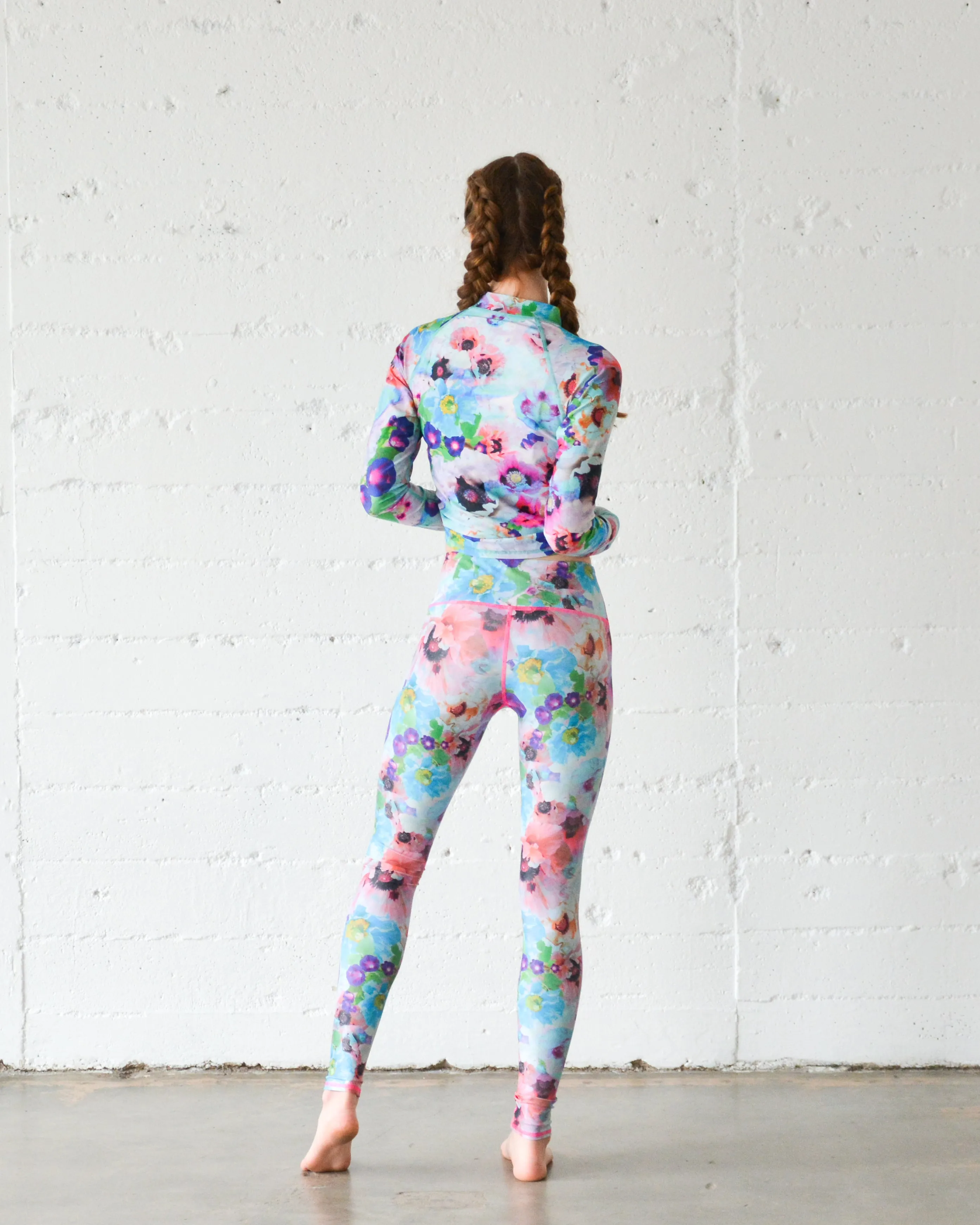 WOMEN'S SWIM LEGGINGS  - SEA POPPY BUDS