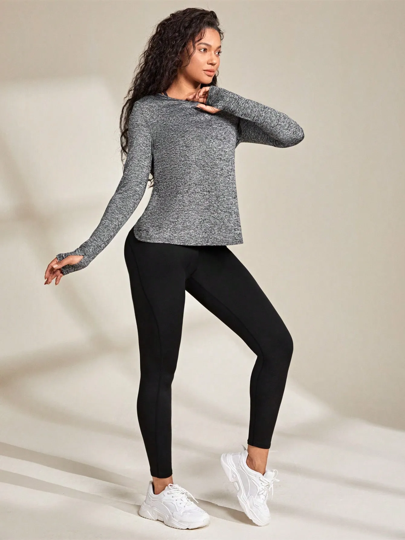 Yoga Basic Seamless Raglan Sleeve Sports Set