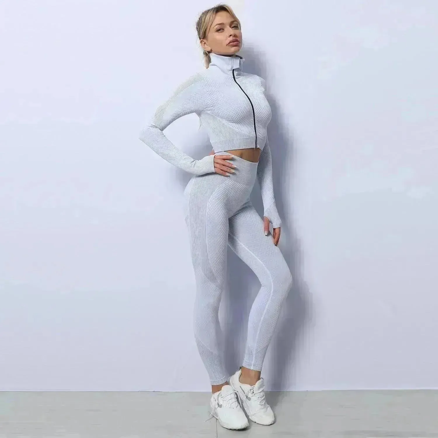 Yoga sets female sport gym suit